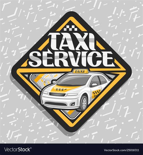 Logo for taxi service vector image on VectorStock | Taxi service, Taxi ...