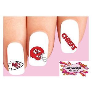 Waterslide Nail Decals Set of 20 - Kansas City Chiefs Football Assorted ...