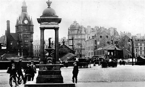 Tour Scotland: Old Travel Blog Photograph Alexandria Fountain Dock Street Dundee Scotland