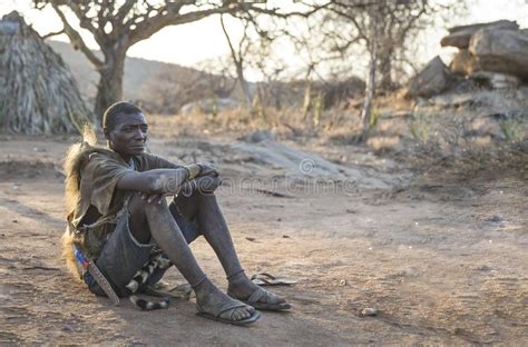 Hadzabe Man Resting Outdoors Editorial Photography - Image of lifestyle, hadza: 158874412