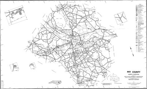 1990 Road Map of Pitt County, North Carolina