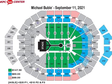 Seating Charts | KFC Yum! Center