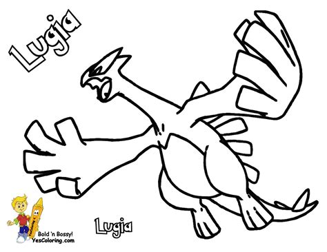 Pokemon Coloring Lugia | BubaKids.com