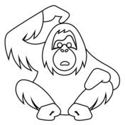 Orangutans coloring pages | Free Coloring Pages