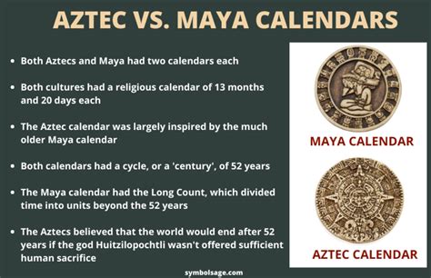 Aztec vs Maya Calendar – Similarities and Differences - Symbol Sage