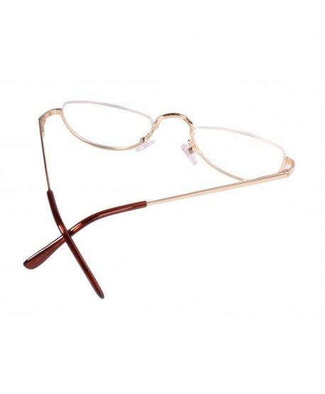 Half Moon Readers Half Rimless Reading Glasses - Gold - CB182EZ094O