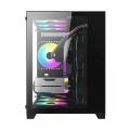 KEYTECH ROBIN MINI Micro ATX Middle Towers RGB Gaming PC Case Computer Case Gamer tempered glass ...