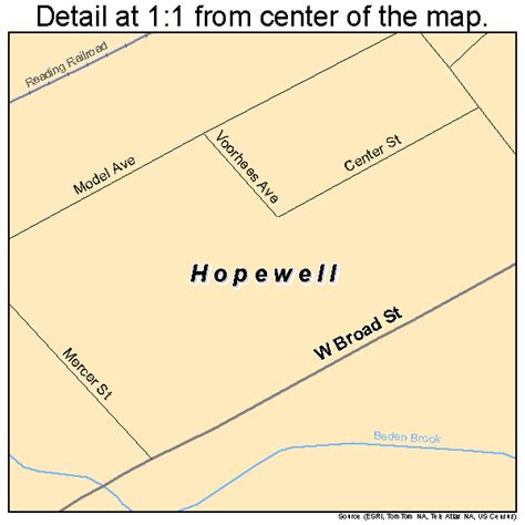 Hopewell New Jersey Street Map 3433150