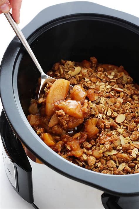 Slow Cooker Apple Crisp - Gimme Some Oven