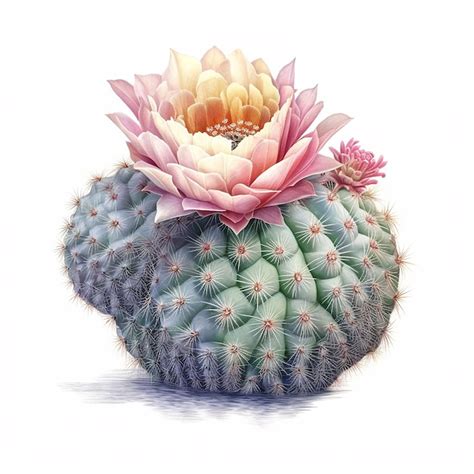 Premium Photo | Pastel Cactus Isolated on White