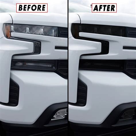 2019-2021 Chevrolet Silverado | Headlight PreCut Tint Overlays ...