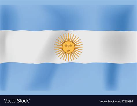 Flag of argentina with central sun Royalty Free Vector Image