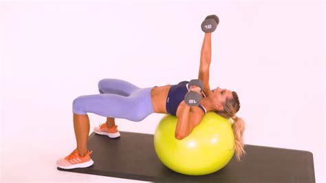 Stability-Ball One-Arm Alternating Chest Press | Oxygen Mag