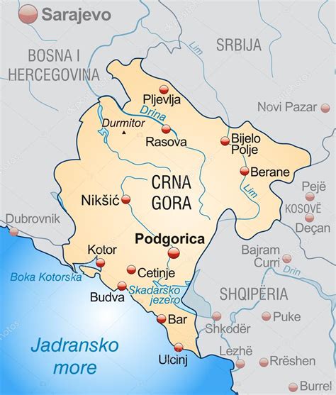 Map of Montenegro