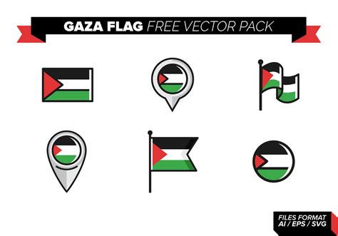 Gaza Flag Free Vector Pack - Download Free Vectors, Clipart Graphics & Vector Art