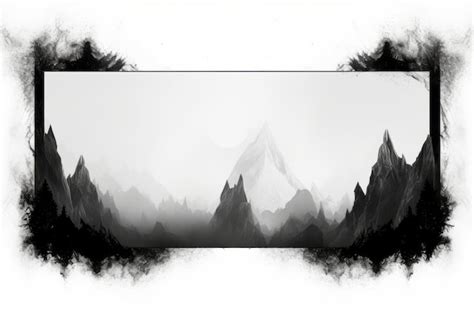 Premium AI Image | a black and white picture of a mountain range