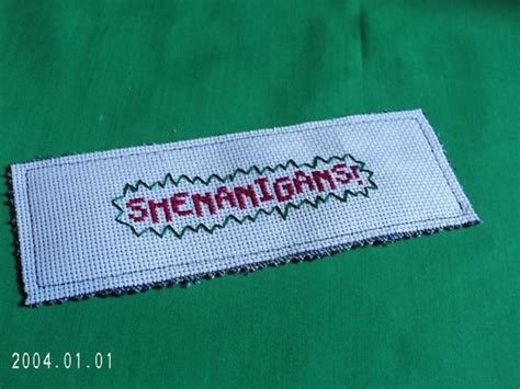 Shenanigans Cross Stitch Bookmark by SnarkyLittleStitcher on Etsy, $7.00 | Cross stitch ...
