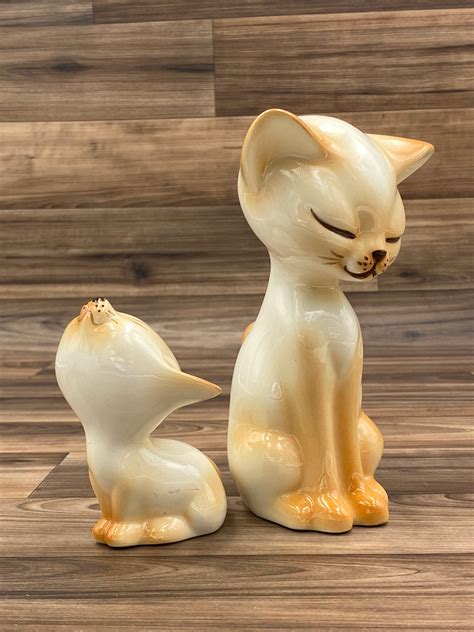 Vintage Kitty Cat ceramic figurines Cat collectibles Granny chic