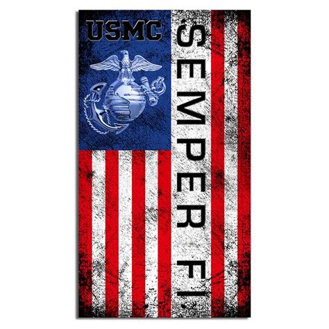 Marine Corps American Flag Decal