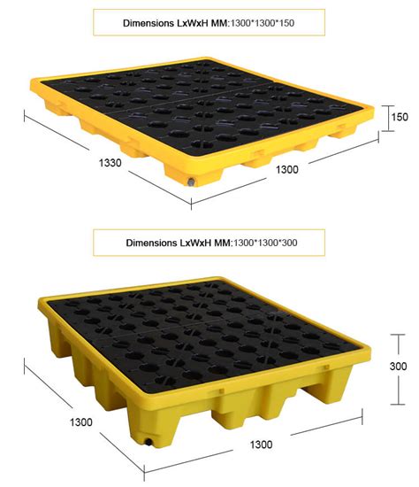 Spill containment pallet, drum spill containment pallet - plastic-crates.com