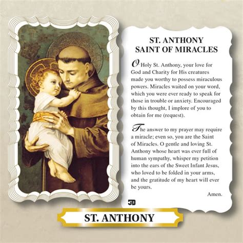 St. Anthony Prayer Card – JADoherty