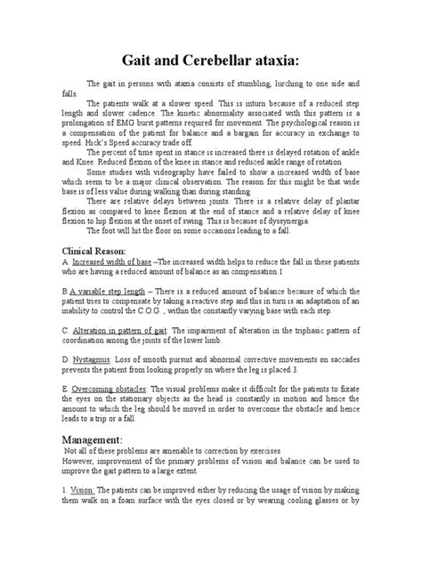 Gait and Cerebellar Ataxia | Nervous System | Clinical Medicine
