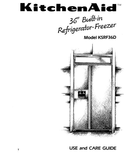 KITCHENAID KSRF36D USE AND CARE MANUAL Pdf Download | ManualsLib