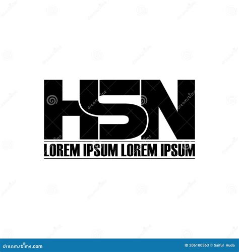 Letter HSN Simple Monogram Logo Icon Design. Stock Vector - Illustration of fashion, capital ...