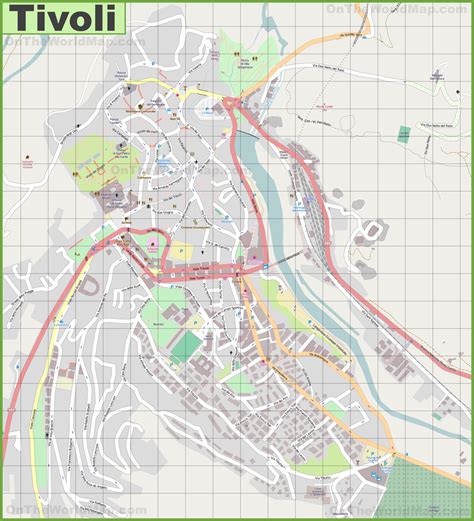 Large detailed map of Tivoli - Ontheworldmap.com