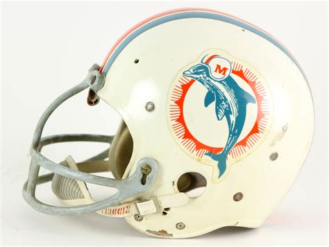 Lot Detail - 1960's Miami Dolphins Football Helmet w/ 12 Strap ...