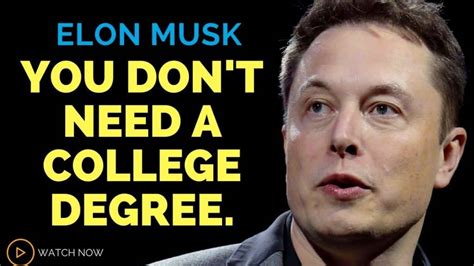 This Is What Elon Musk Thinks About Degrees