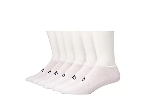 White Mens Large No Show Socks 6 Pairs | Champion | Rack Room Shoes