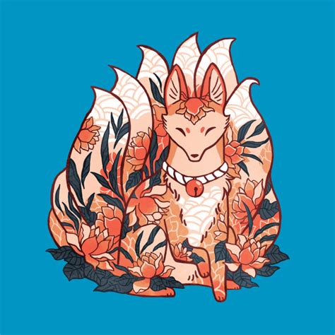 Kitsune Spirit Fox - Fox - T-Shirt | TeePublic