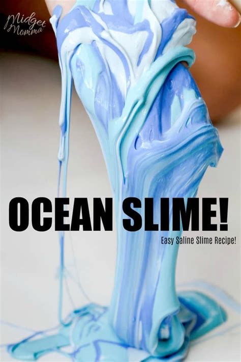 Easy Ocean Slime (Saline Slime Recipe!) • MidgetMomma