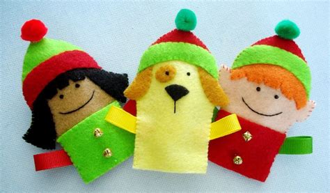 Felt Christmas Finger Puppets Sewing Pattern - PDF ePATTERN. $4.99, via Etsy. Christmas Toys ...