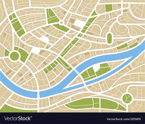 Abstract city map Royalty Free Vector Image - VectorStock