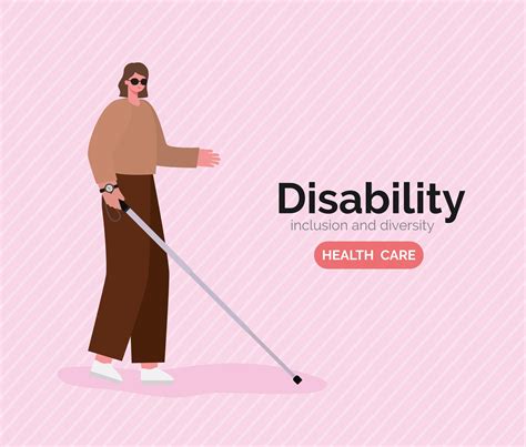 disability awareness poster with blind woman 2089616 Vector Art at Vecteezy