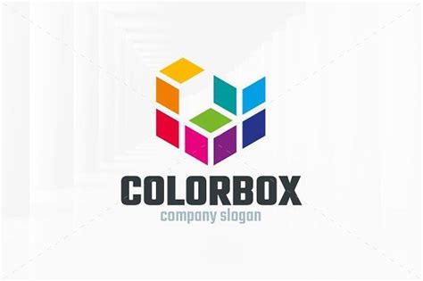 Color Box Logo Template | Logo templates, Box logo, Letterpress ...