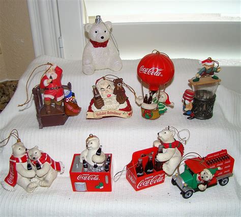 Lot 9 Coca Cola /Coke Christmas Ornaments -Bears-Santa Advertising ...