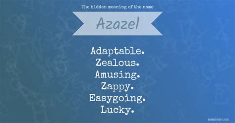 The hidden meaning of the name Azazel | Namious