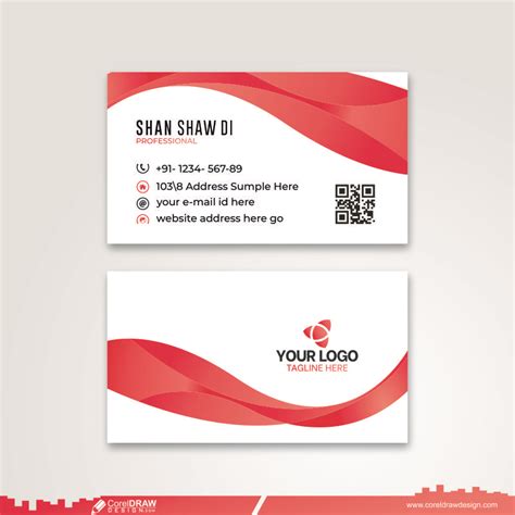 Download Corporate Business Card Red Color Print Templates | CorelDraw Design (Download Free CDR ...