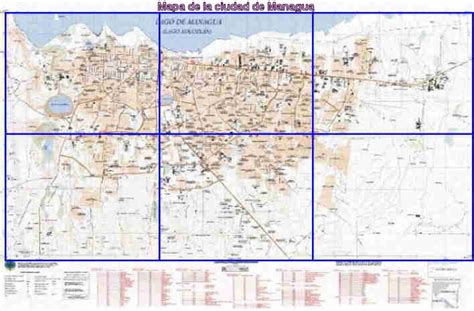 Indice de mapas de la ciudad de Managua