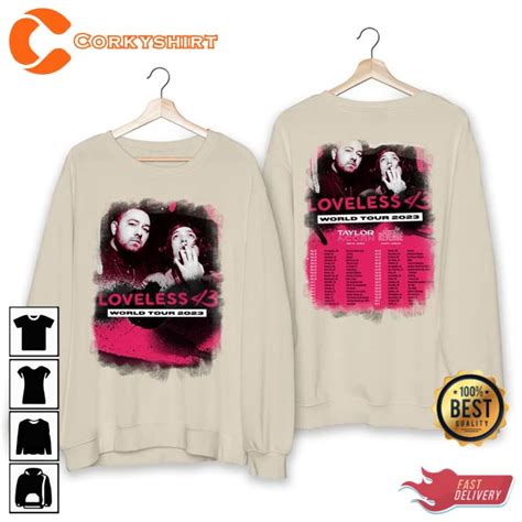 Loveless Band 2023 World Tour Album Tracklist Designed Concert Shirt - Corkyshirt