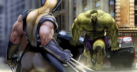 Wolverine vs. Hulk (Comic Wallpaper)