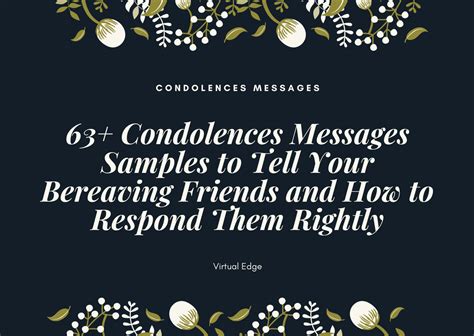 65+ Condolences Messages Samples to Tell Your Bereaving Friends and How to Respond Them Rightly