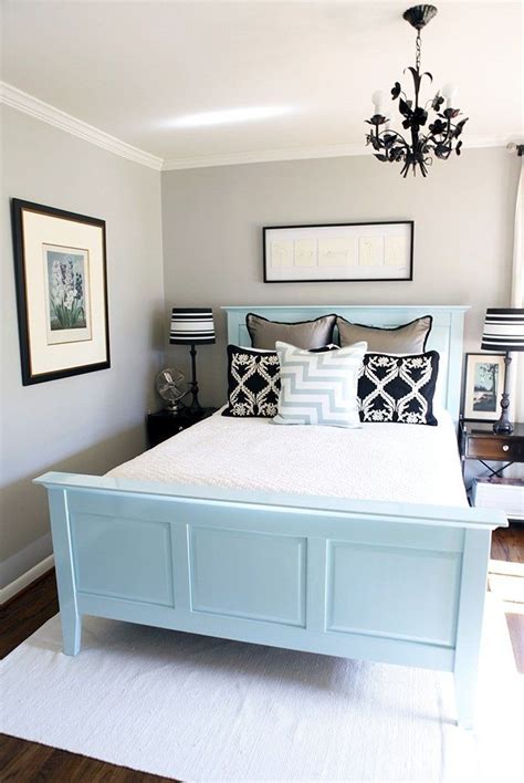 Grey, Black, White and Powder Blue Bedroom – I finally figured out what accent color to use in ...