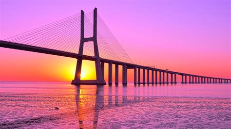 Download Man Made Vasco Da Gama Bridge HD Wallpaper