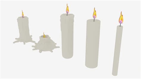 ArtStation - melted candles collection | Game Assets