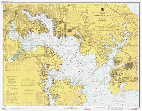 Baltimore Harbor Map - 1977 | Nautical chart, Historical maps, Map