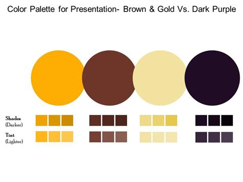 Color Palette For Presentation Brown And Gold Vs Dark Purple ...